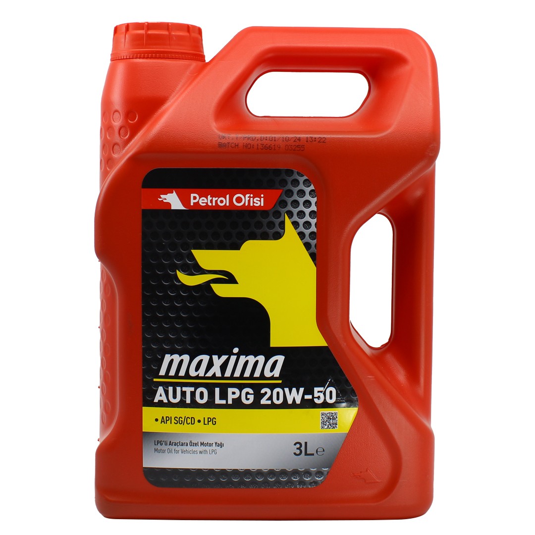 Petrol Ofisi Maxima Auto LPG 20W50 3 Lt Motor Yağı