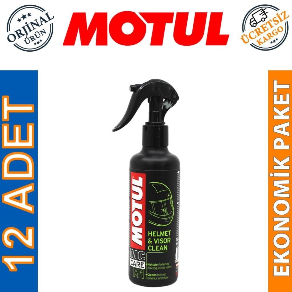 Motul M1 Kask ve Vizör Temizleme Sprey 250 Ml (12 Adet)