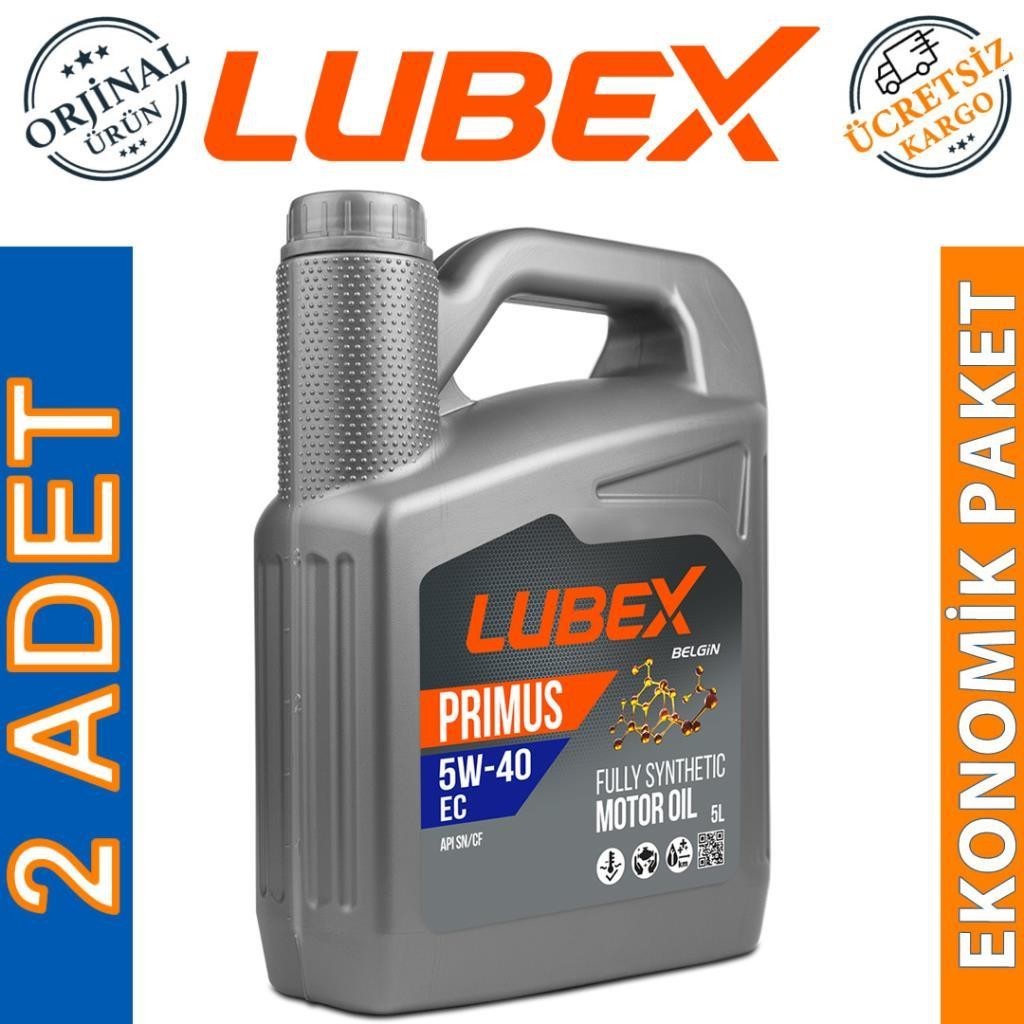 Lubex Primus EC 5W40 5 Lt Tam Sentetik Motor Yağı (2 Adet)