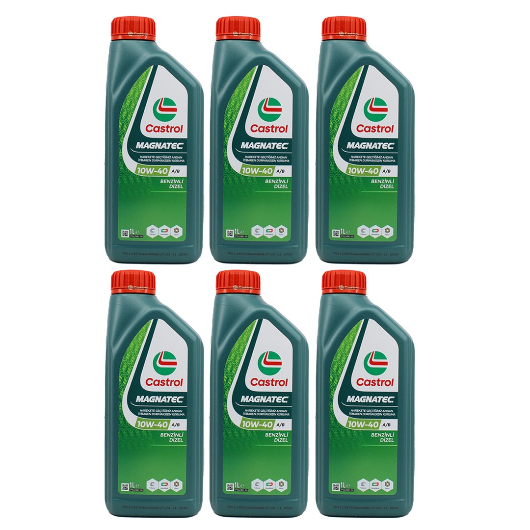 Castrol Magnatec 10W40 1 Lt Sentetik Motor Yağı (6 Adet)