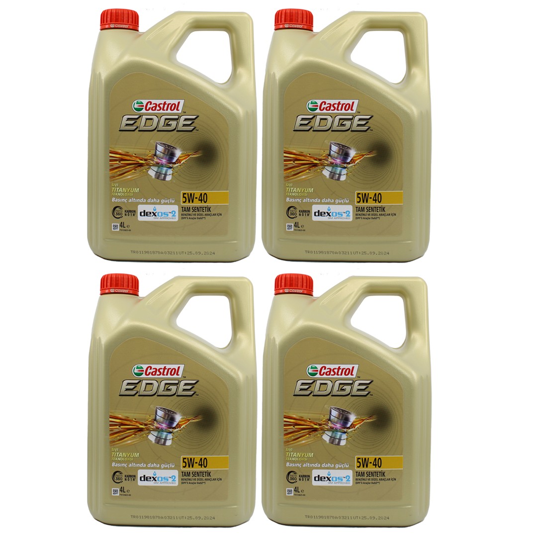 Castrol Edge 5W40 4 Lt Tam Sentetik Motor Yağı (4 Adet)