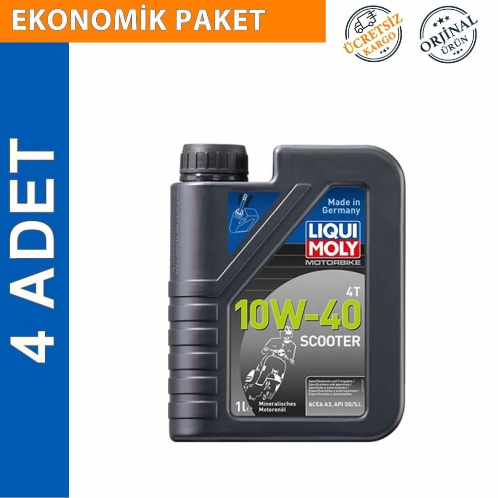 Liqui Moly 10W-40 4T Basic Scooter 1 Lt Motosiklet Yağı (4 Adet) (1618)