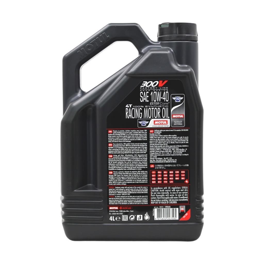 Motul 300V FL 10W40 4T 4 Lt Motosiklet Yağı (4 Adet)