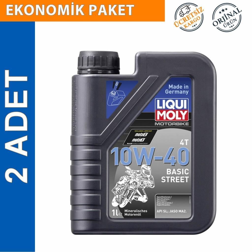 Liqui Moly 10W-40 4T Basic Street 1 Lt Motosiklet Yağı (2 Adet) (3044)