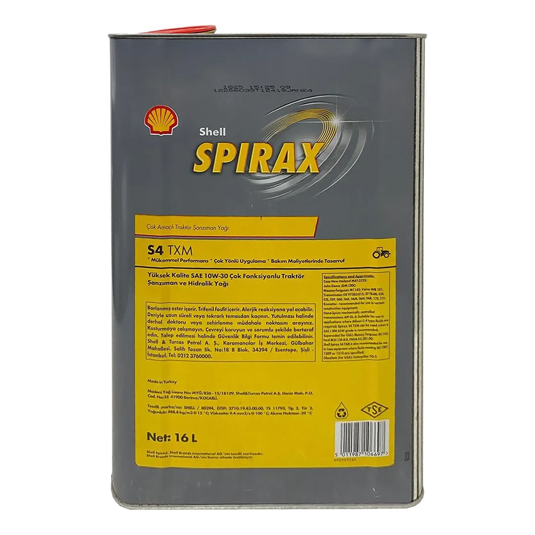 Shell Spirax S4 TXM 16 Lt Traktör Şanzıman Yağı