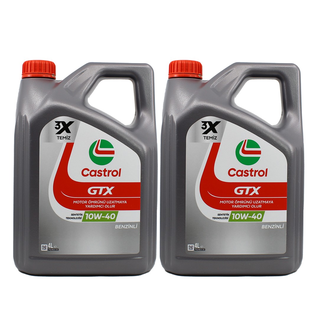 Castrol GTX 10W40 4 Lt Sentetik Motor Yağı (2 Adet)