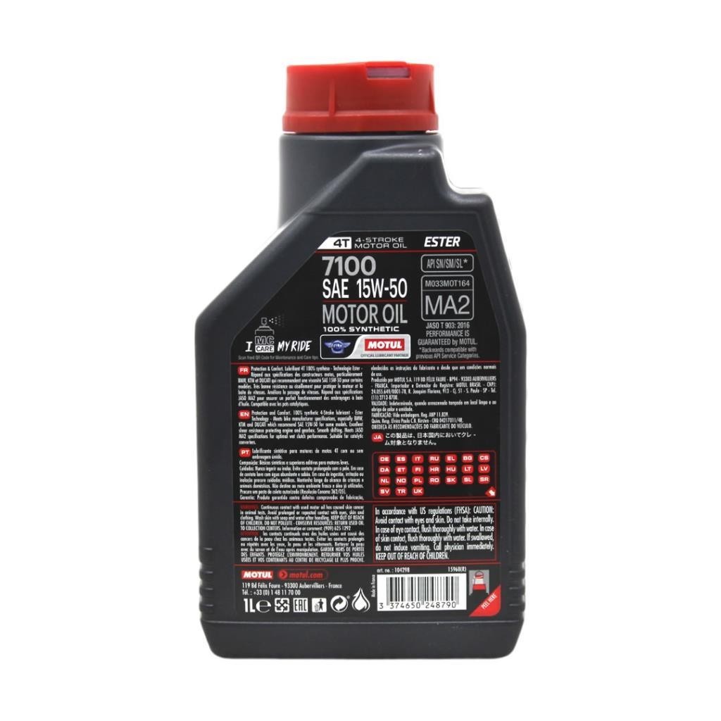 Motul 7100 4T 15W50 1 Lt Motosiklet Yağı (12 Adet)