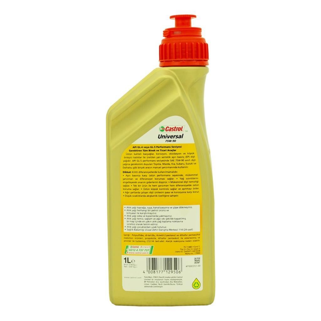 Castrol Universal 75W90 1 Lt Şanzıman Yağı (2 Adet)