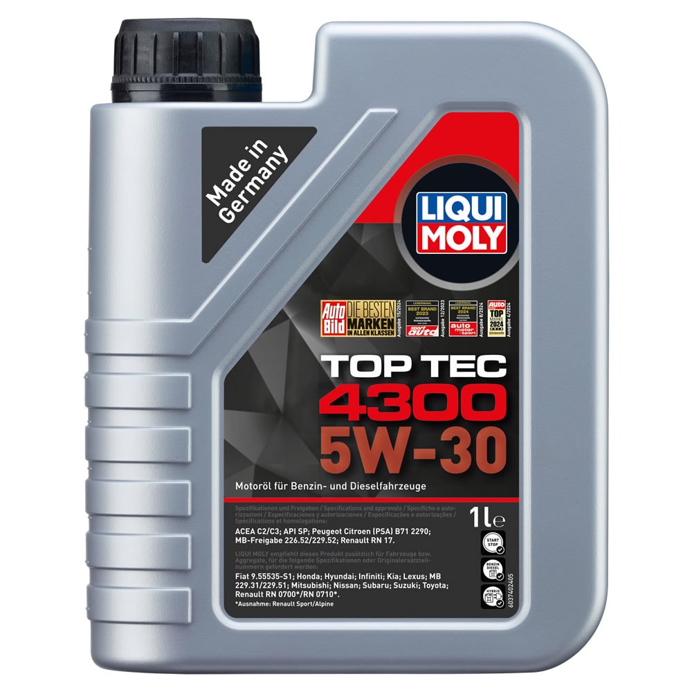 Liqui Moly Top Tec 4300 5W30 1 Lt Tam Sentetik Motor Yağı (2323)