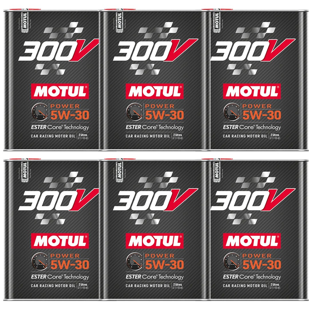 Motul 300V Power 5W30 2 Lt Tam Sentetik Motor Yağı (6 Adet)