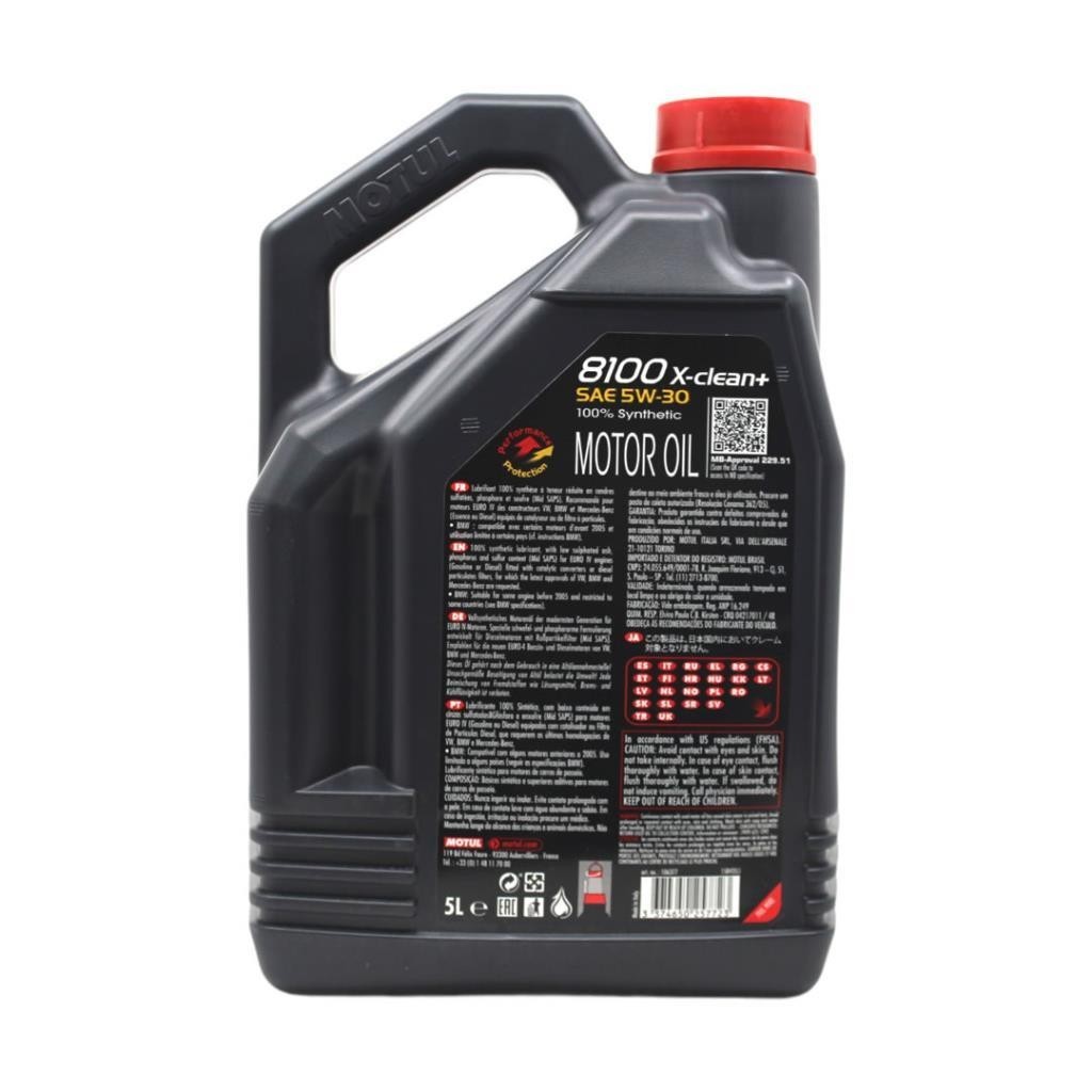 Motul 8100 X-Clean+ 5W30 5 Lt Tam Sentetik Motor Yağı (2 Adet)