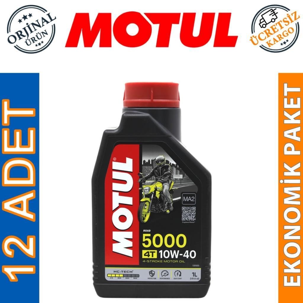 Motul 5000 10W40 4T 1 Lt Motosiklet Yağı (12 Adet)