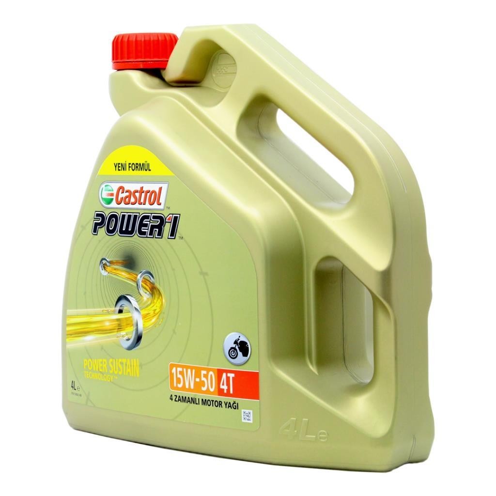 Castrol Power 1 4T 15W50 4 Lt Motosiklet Yağı (2 Adet)