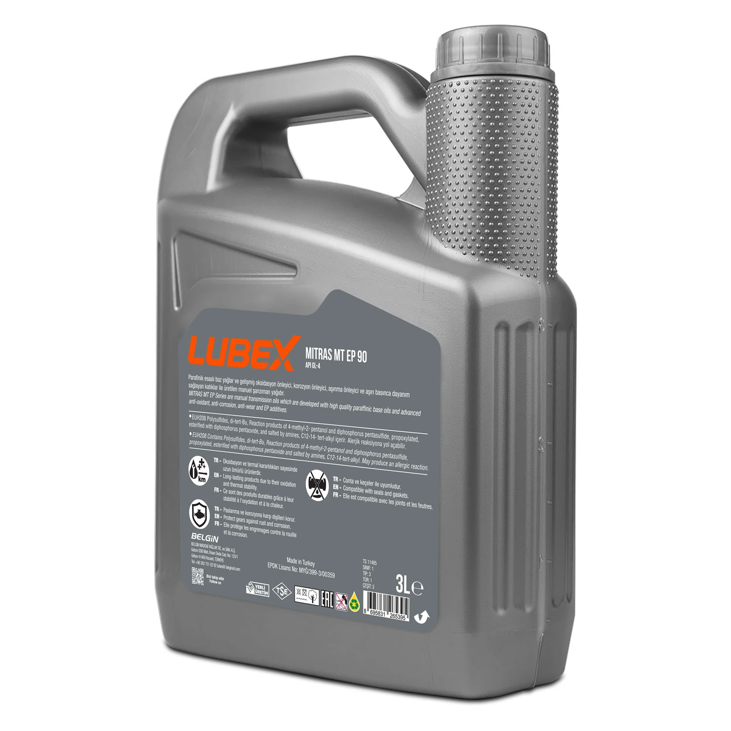 Lubex Mitras MT EP 90 3 Lt Şanzıman Yağı Fiyatı