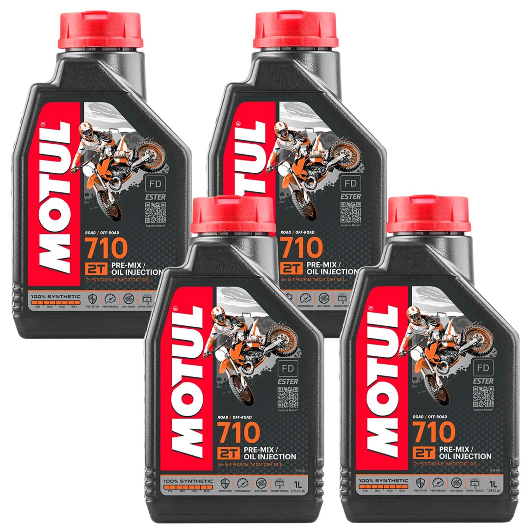 Motul 710 2T 1 Lt 2 Zamanlı Motosiklet Yağı (4 Adet)