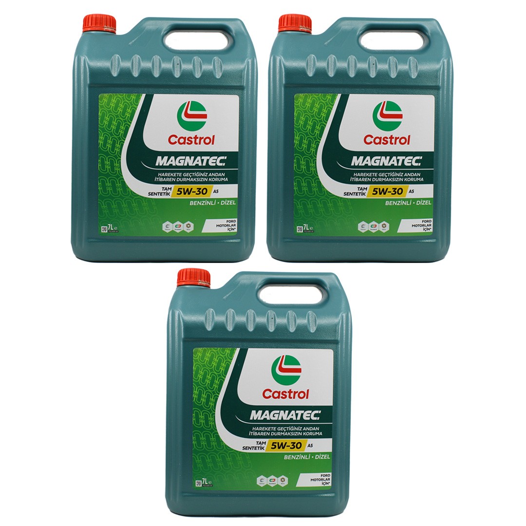 Castrol Magnatec 5W30 A5 7 Lt Tam Sentetik Motor Yağı (3 Adet)