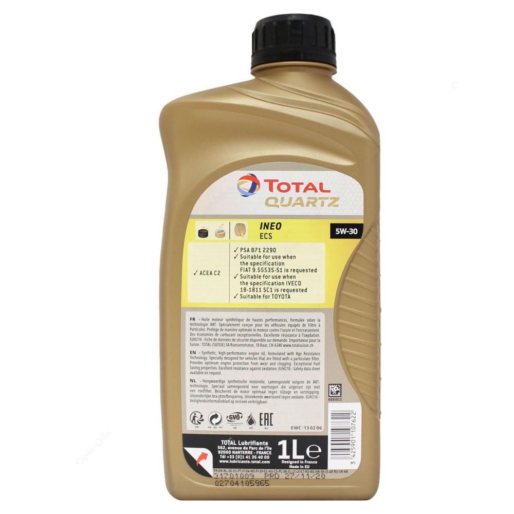 Total Quartz Ineo Ecs 5W30 Motor Yağı 1 Lt Fiyatı