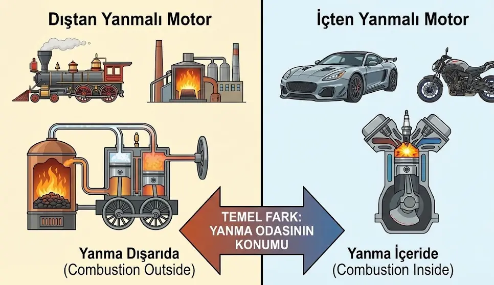 İçten Yanmalı Motor ve Dıştan Yanmalı Motor Farkları Nelerdir?
