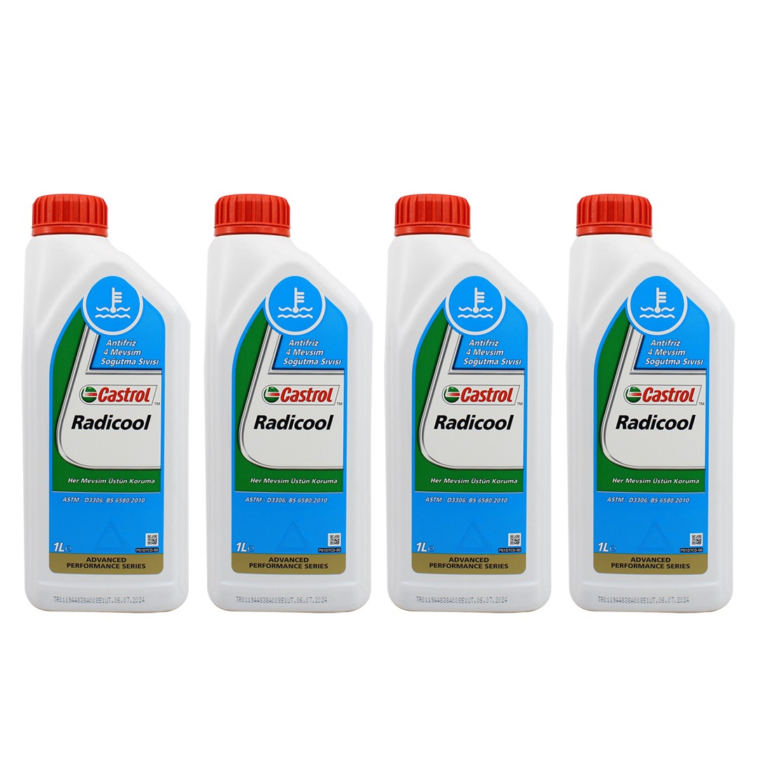 Castrol Radicool Konsantre Antifriz 1 Lt Mavi Antifriz (4 Adet)