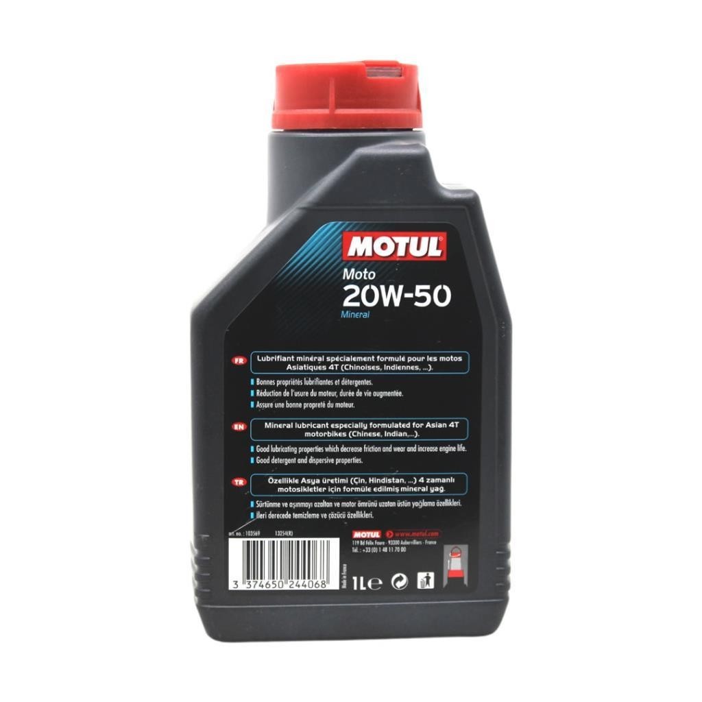 Motul Moto 4T 20W50 1 Lt Mineral Motosiklet Yağı (12 Adet)