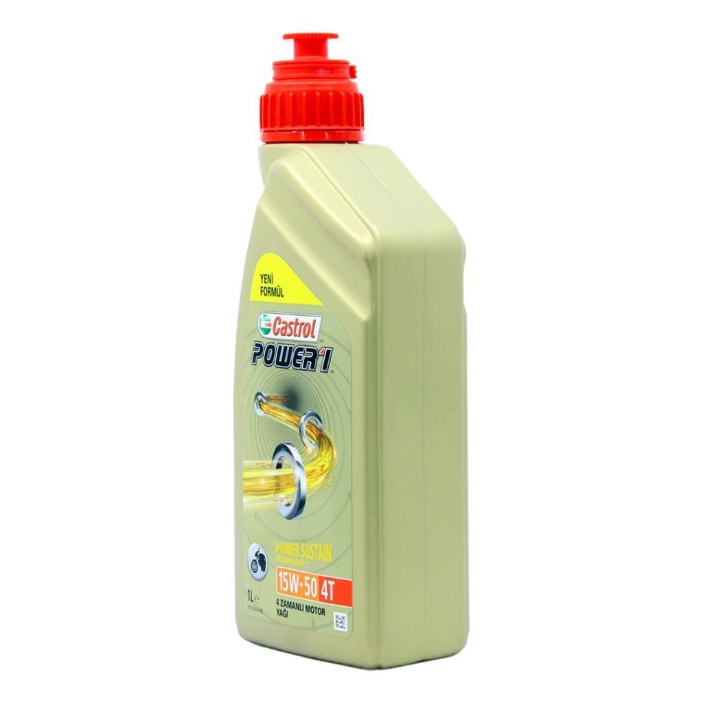 Castrol Power 1 4T 15W50 1 Lt Motosiklet Yağı (6 Adet)