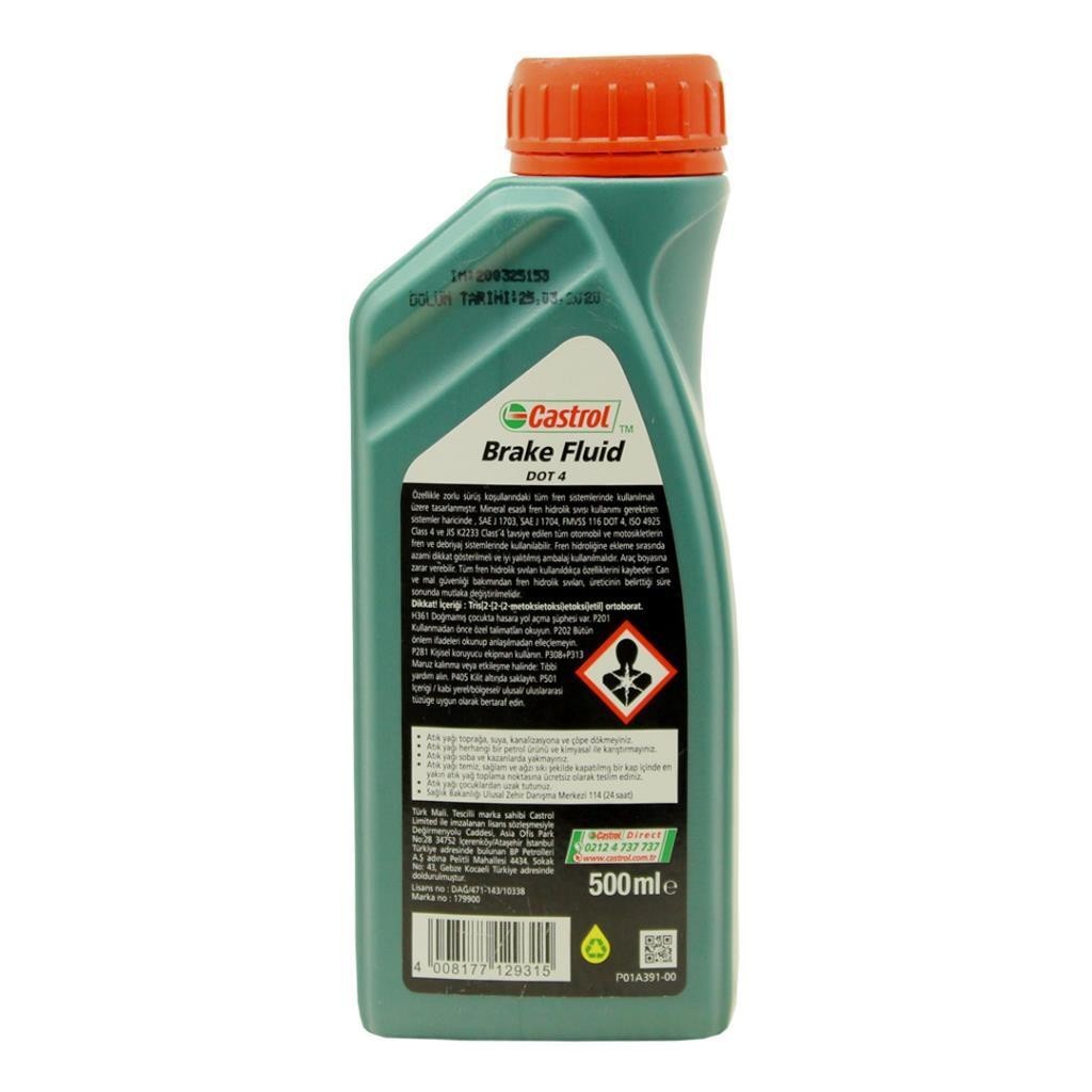 Castrol Fren Hidroliği DOT 4 500 ML Fren Hidrolik Yağı