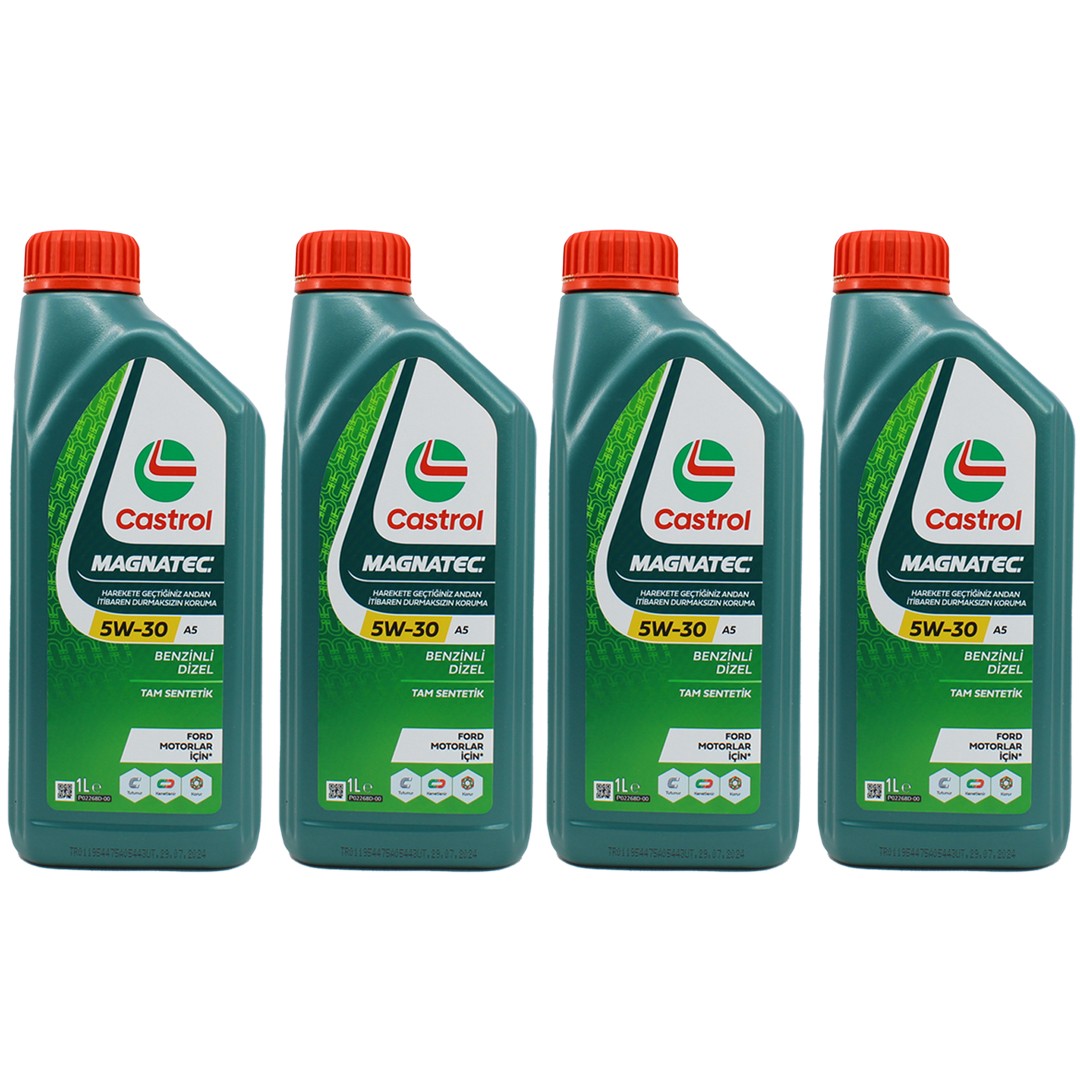 Castrol Magnatec 5W30 A5 1 Lt Tam Sentetik Motor Yağı (4 Adet)