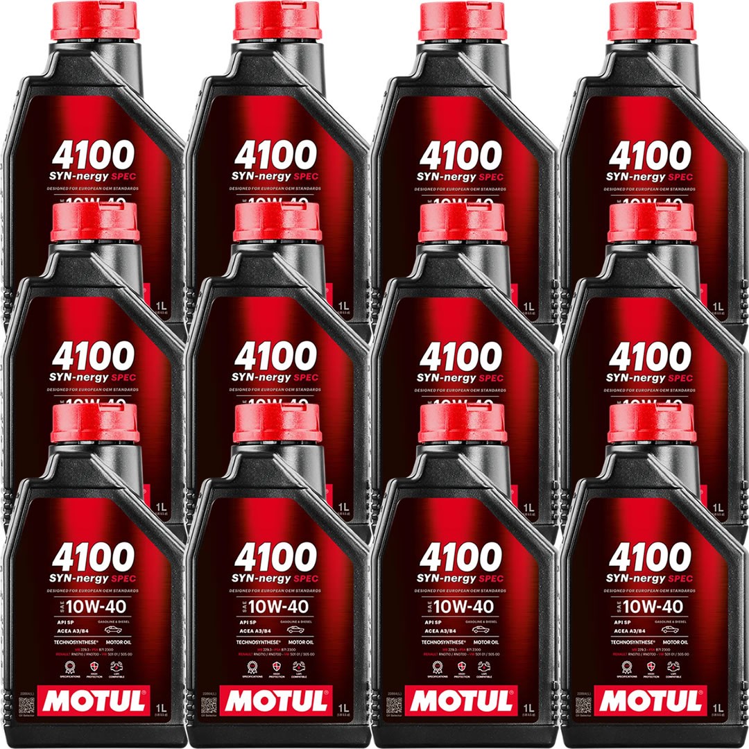 Motul 4100 SYN-nergy Spec 10W40 1 Lt Motor Yağı (12 Adet)