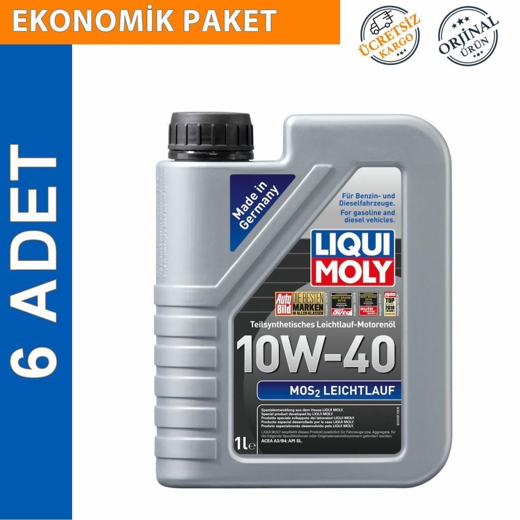 Liqui Moly Mos2 Leichtlauf 10W-40 Motor Yağı 1 Lt (6 Adet) (2626)