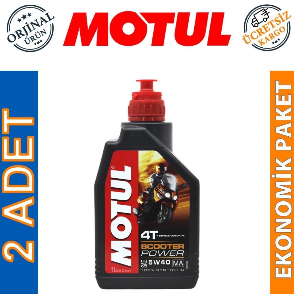 Motul Scooter Power 5W40 MA 4T 1 Lt Motosiklet Yağı (2 Adet)