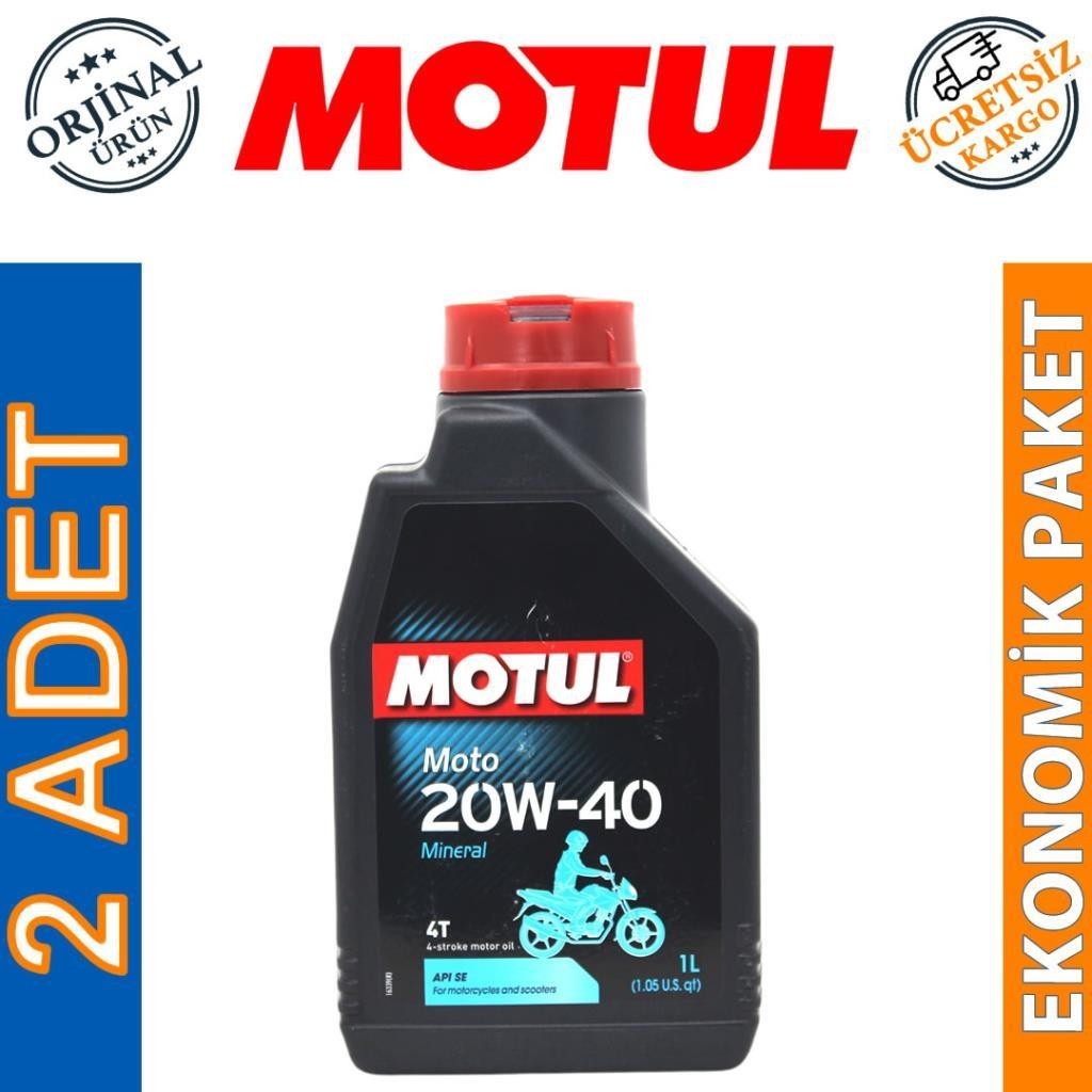 Motul Moto 4T 20W40 1 Lt Mineral Motosiklet Yağı (2 Adet)