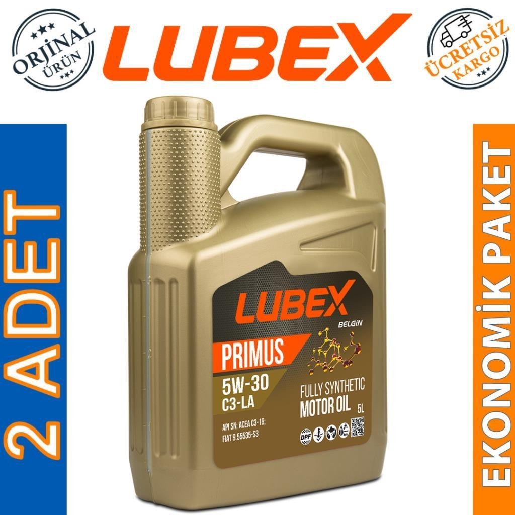 Lubex Primus C3-LA 5W30 5 Lt Tam Sentetik Motor Yağı (2 Adet)