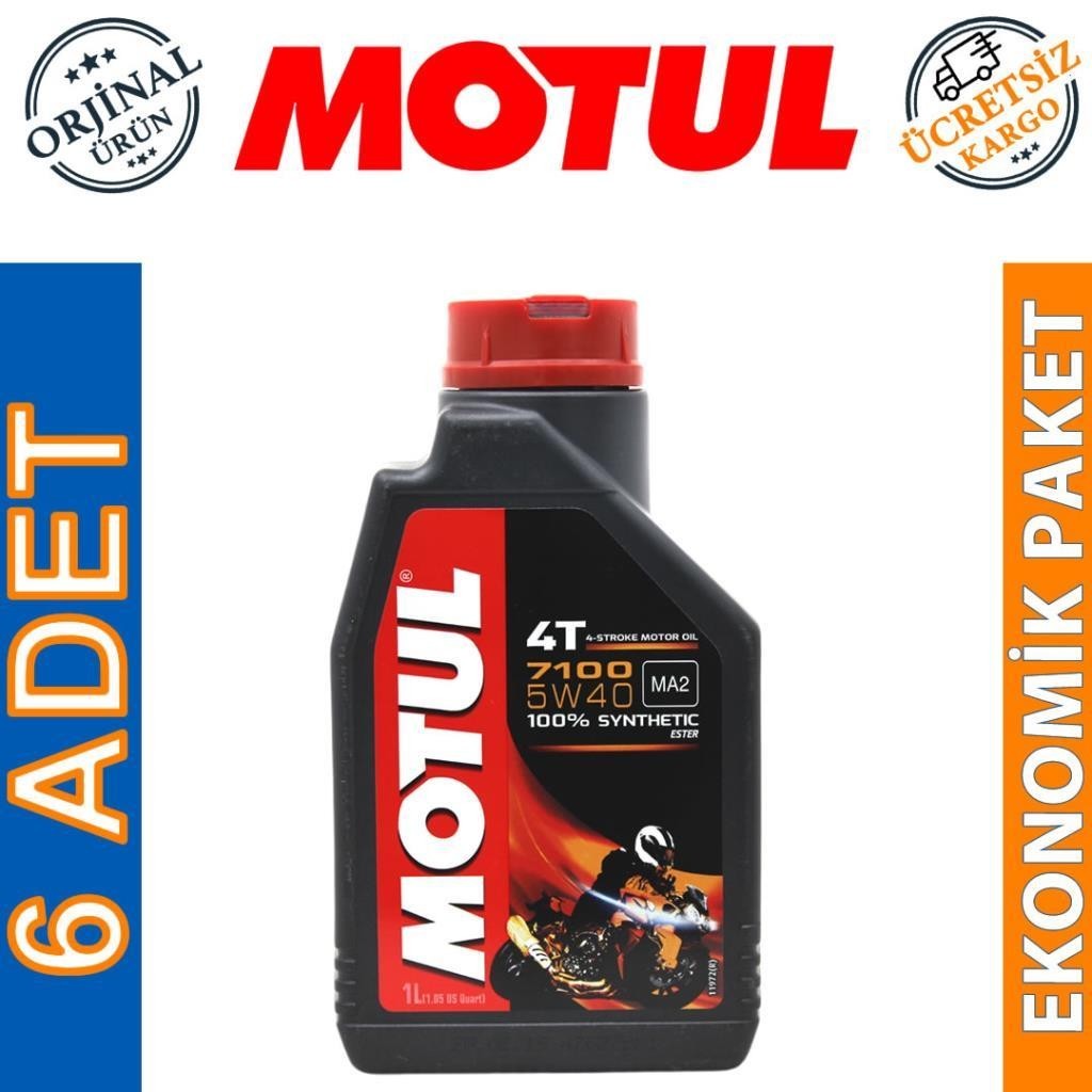 Motul 7100 4T 5W40 1 Lt Motosiklet Yağı (6 Adet)