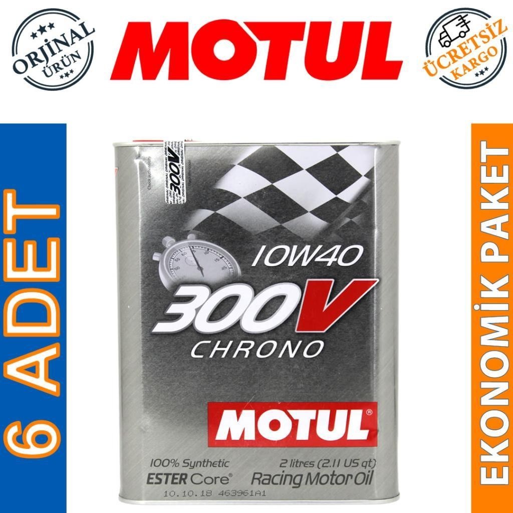 Motul 300V Competition 10W40 2 Lt Tam Sentetik Motor Yağı (6 Adet)