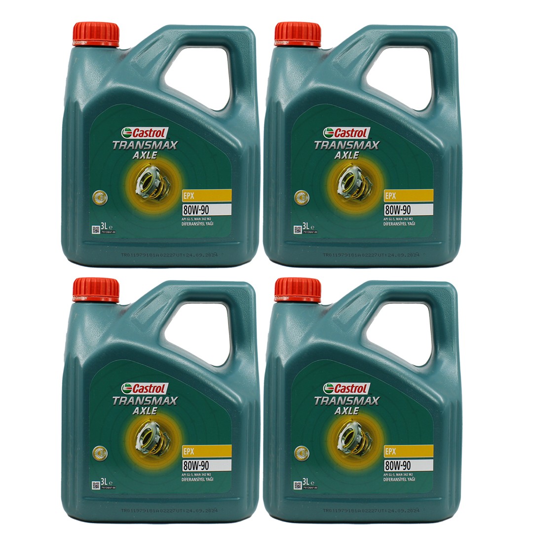 Castrol Transmax Axle EPX 80W90 3 Lt Şanzıman Yağı (4 Adet)