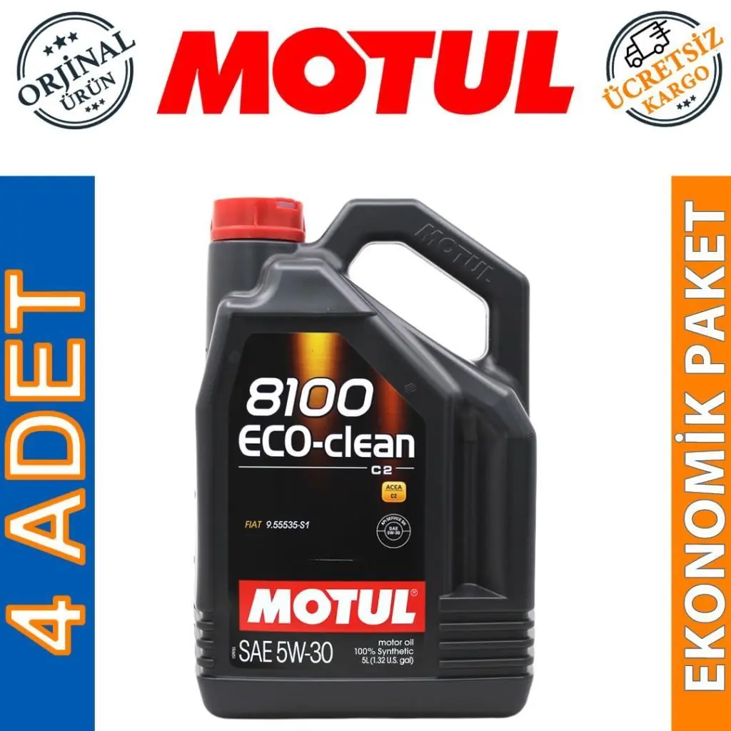 Motul 8100 EcoClean 5W30 5 Lt Motor Yağı 4 Adet Fiyatı