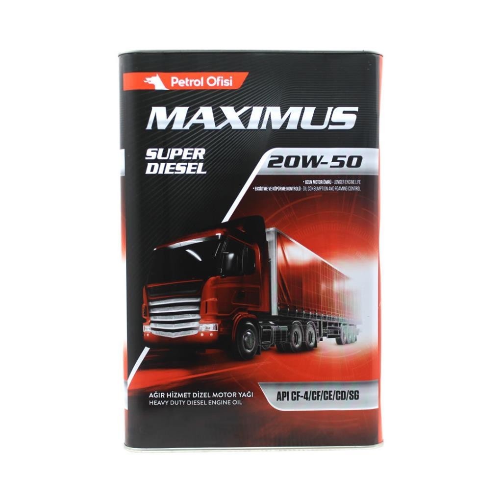 Petrol Ofisi Maximus Super Diesel 20W50 16 Kg Motor Yağı