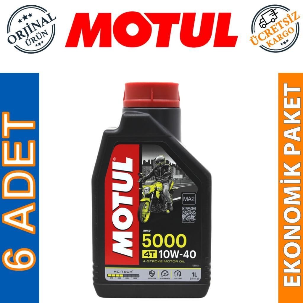 Motul 5000 10W40 4T 1 Lt Motosiklet Yağı (6 Adet)