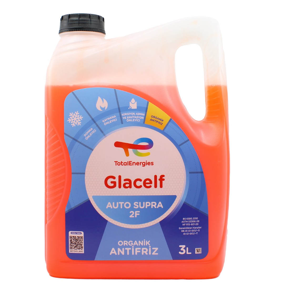 Total Glacelf Auto Supra 2F 3 Lt Organik Kırmızı Antifriz