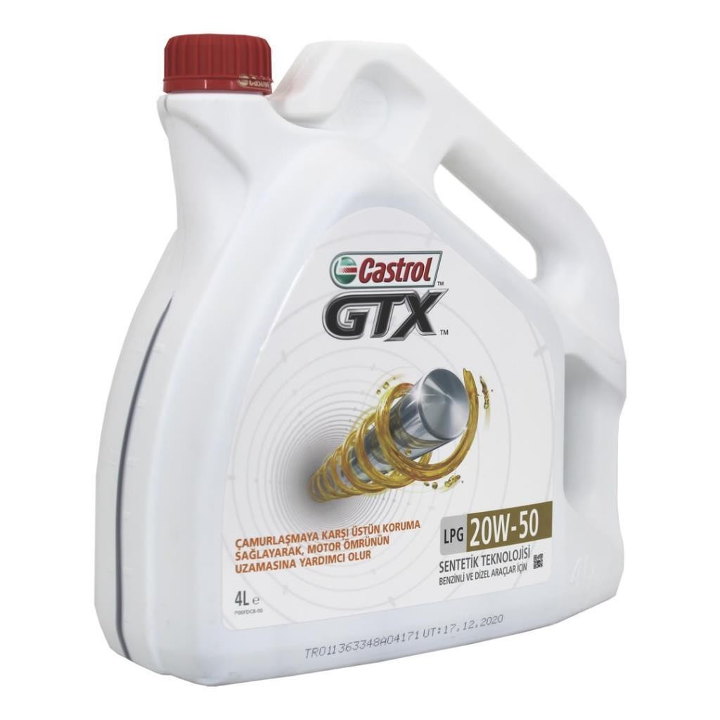 Castrol GTX LPG 20W50 4 Lt Motor Yağı (4 Adet)