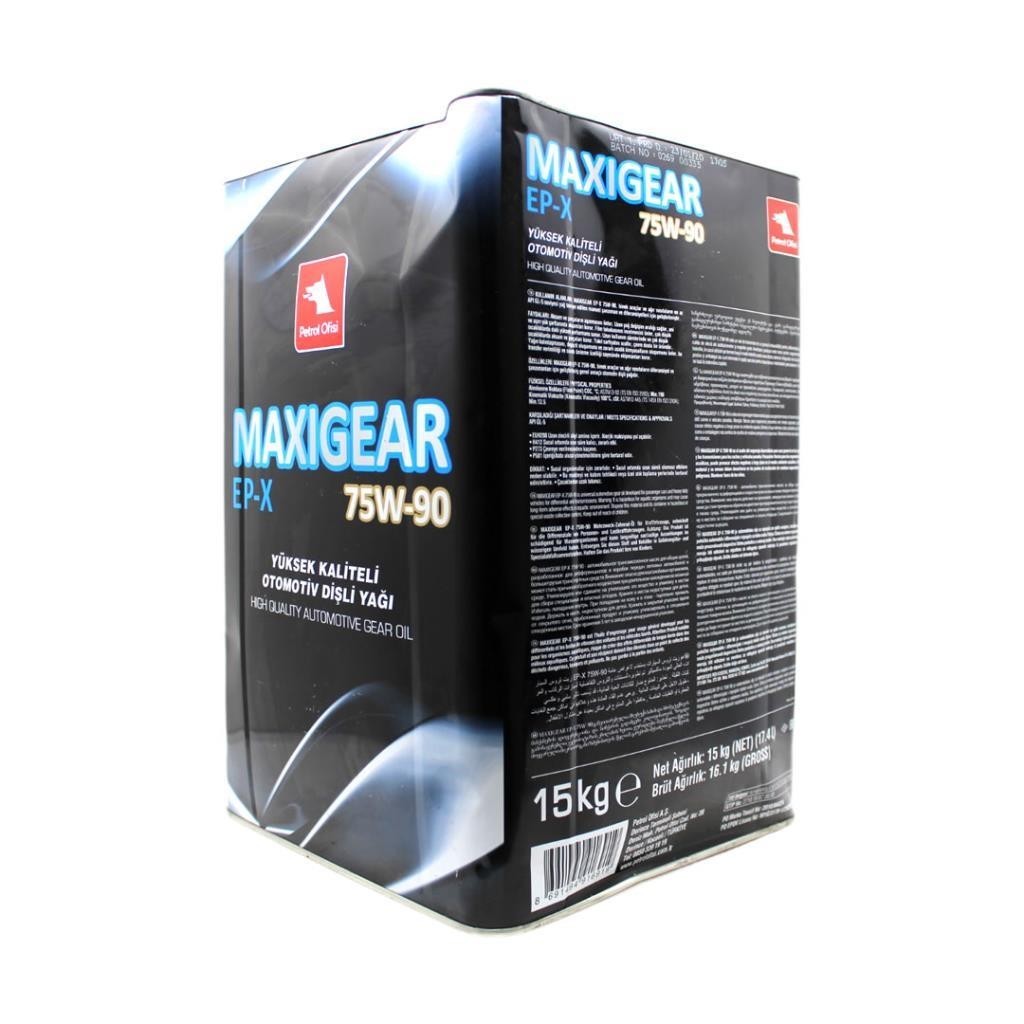 Petrol Ofisi Maxigear EP-X 75W90 15 Kg Şanzıman Yağı