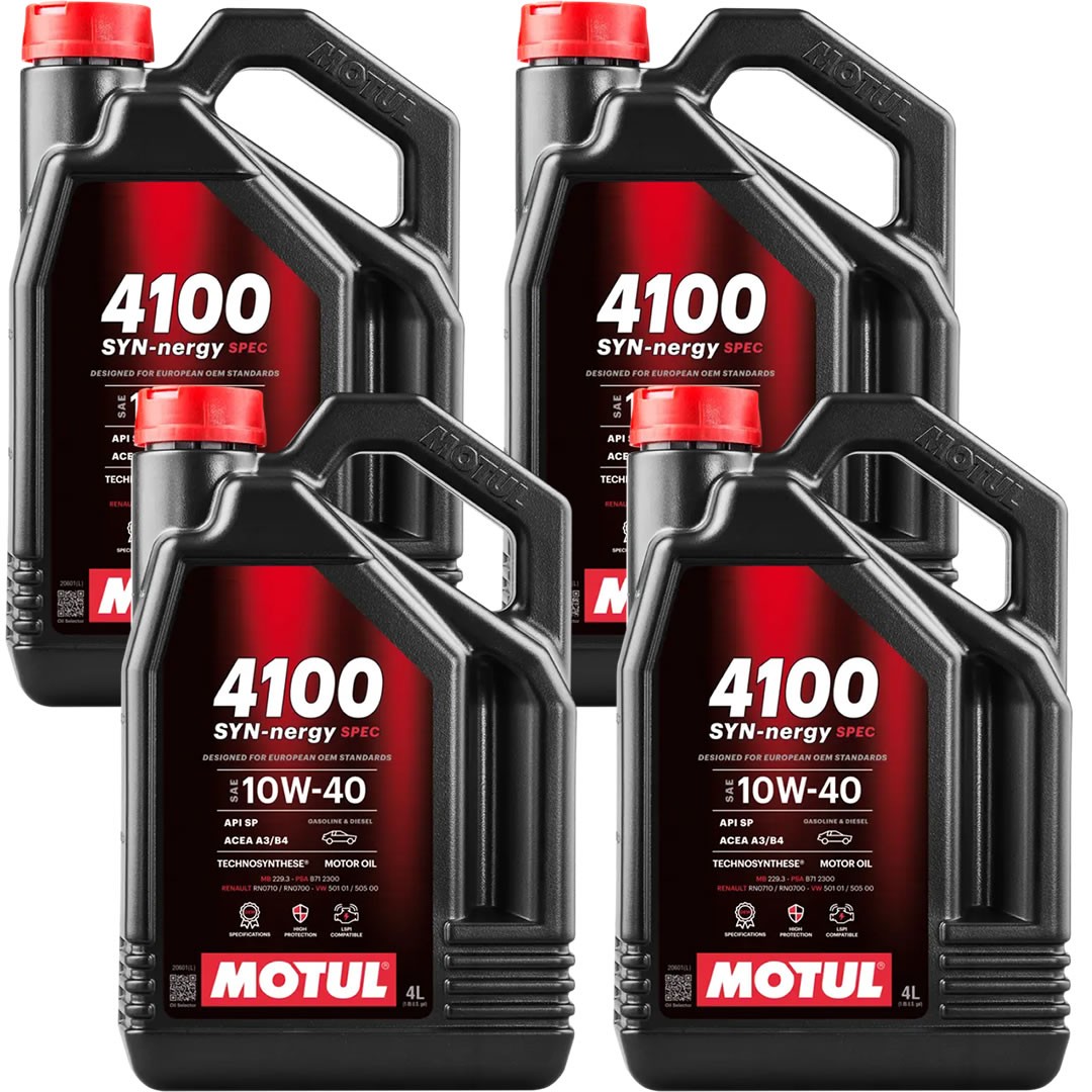 Motul 4100 SYN-nergy Spec 10W40 4 Lt Motor Yağı (4 Adet)