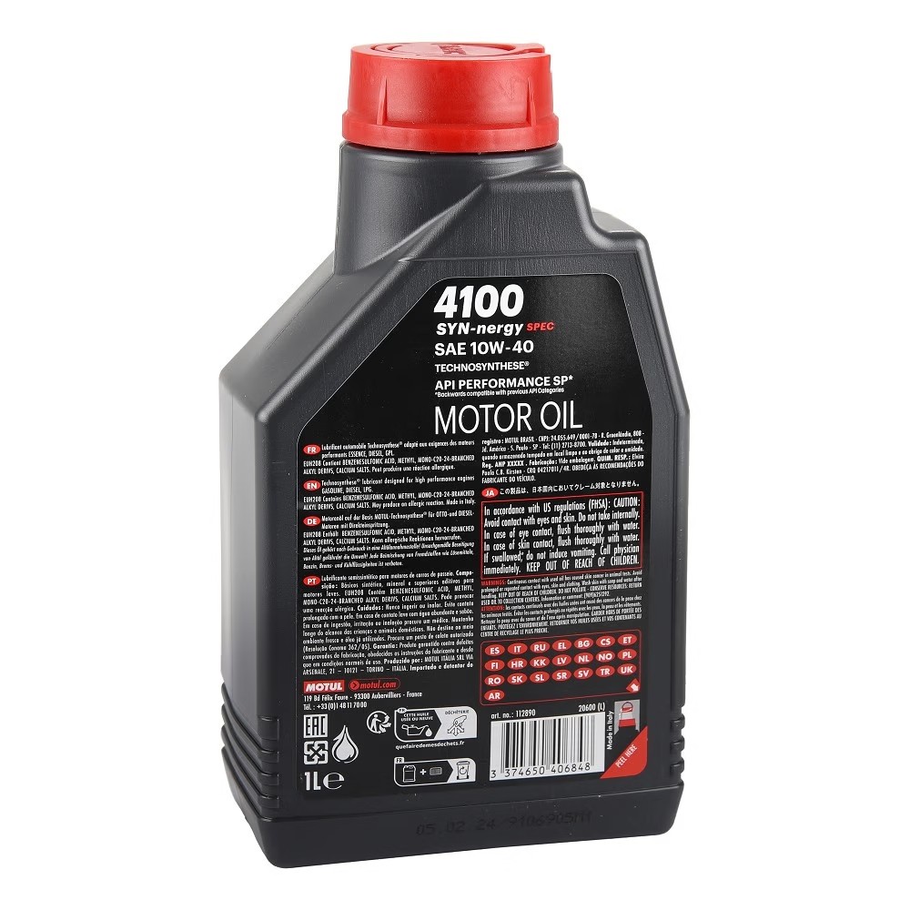 Motul 4100 SYN-nergy Spec 10W40 1 Lt Motor Yağı