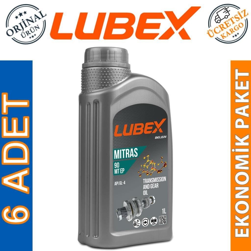 Lubex Mitras MT EP 90 1 Lt Şanzıman Dişli Yağı (6 Adet)