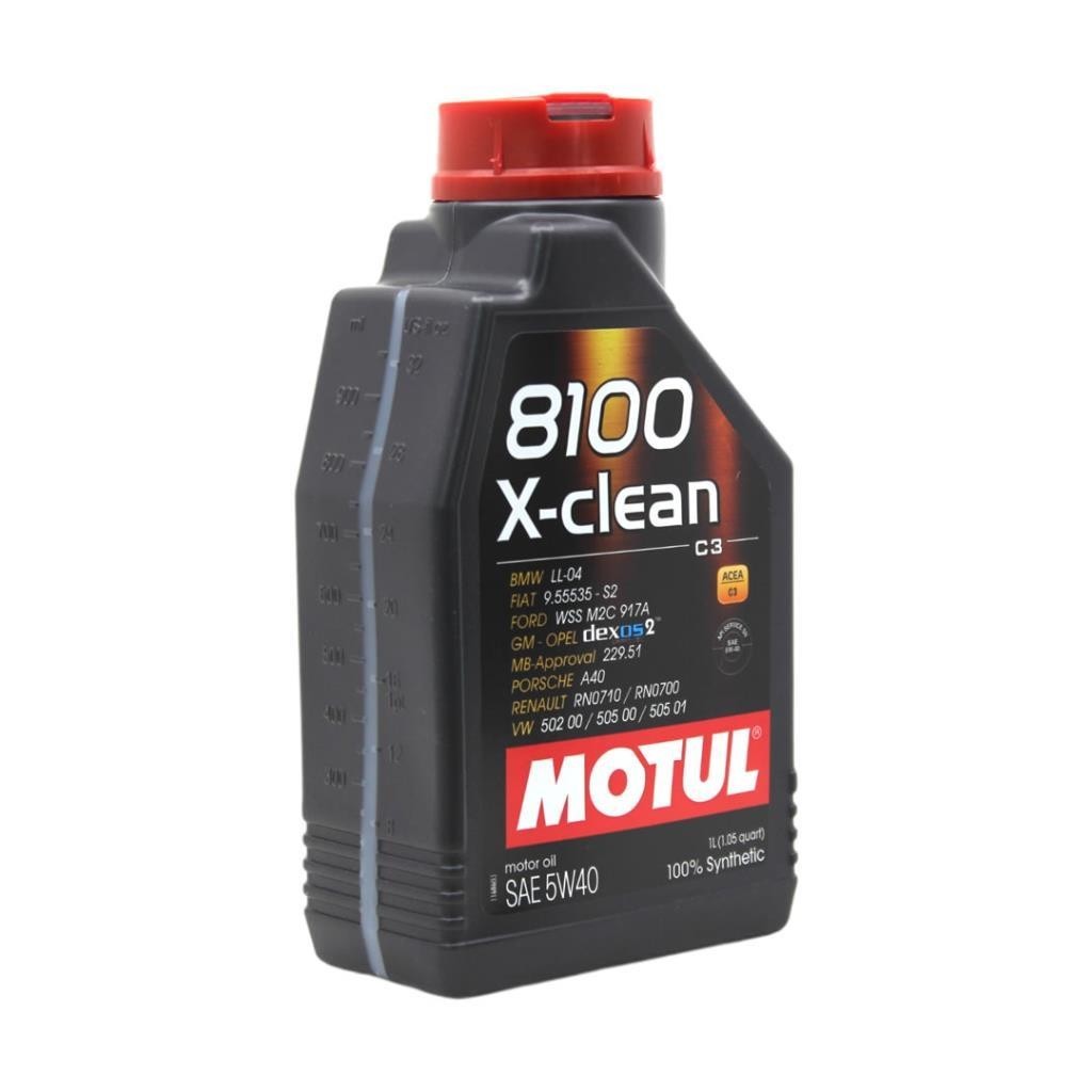 Motul 8100 X-Clean 5W40 1 Lt Tam Sentetik Motor Yağı (12 Adet)