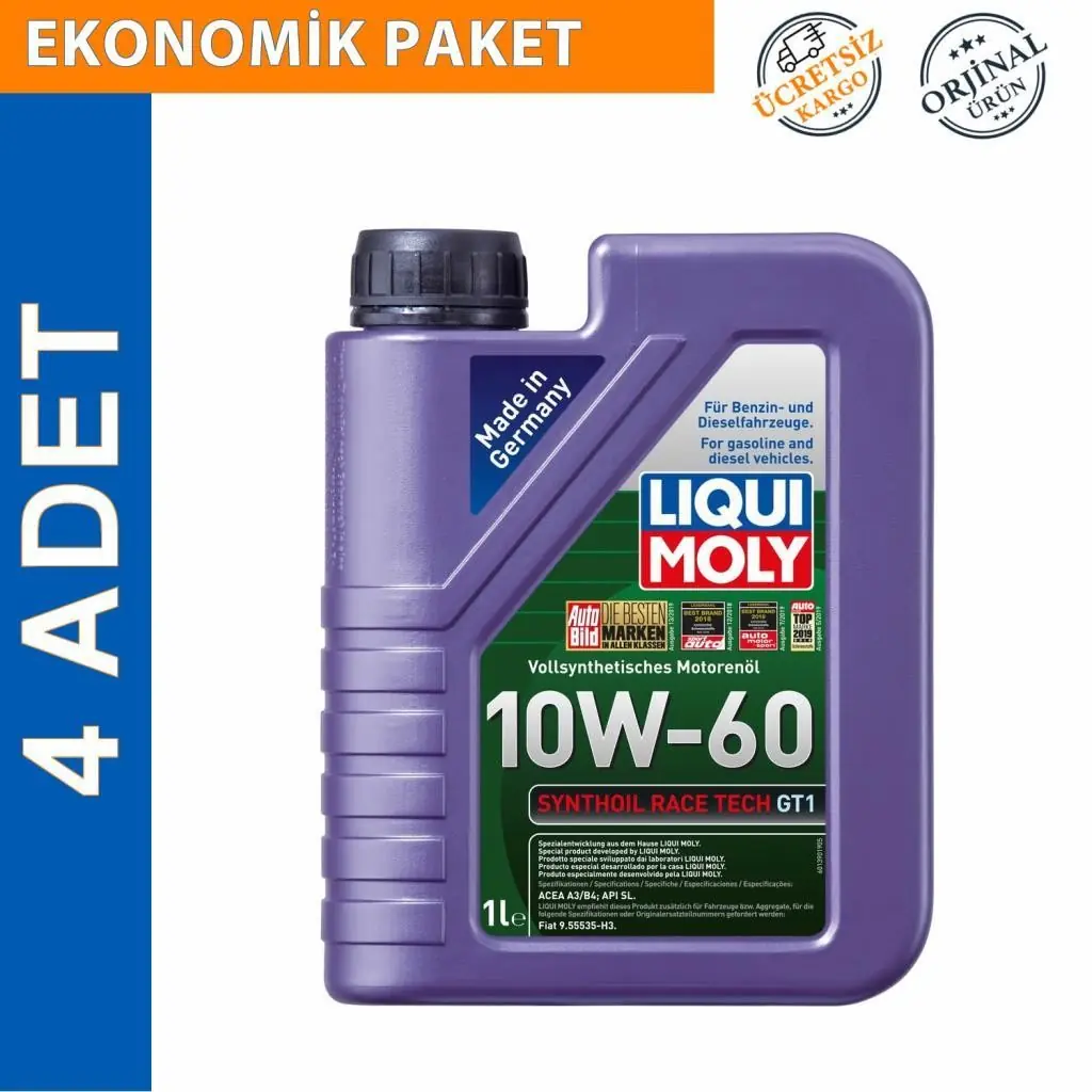 LIQUI MOLY 1L Synthoil Race Tech GT1 Motor Oil 10W-60 (2068) main image 1