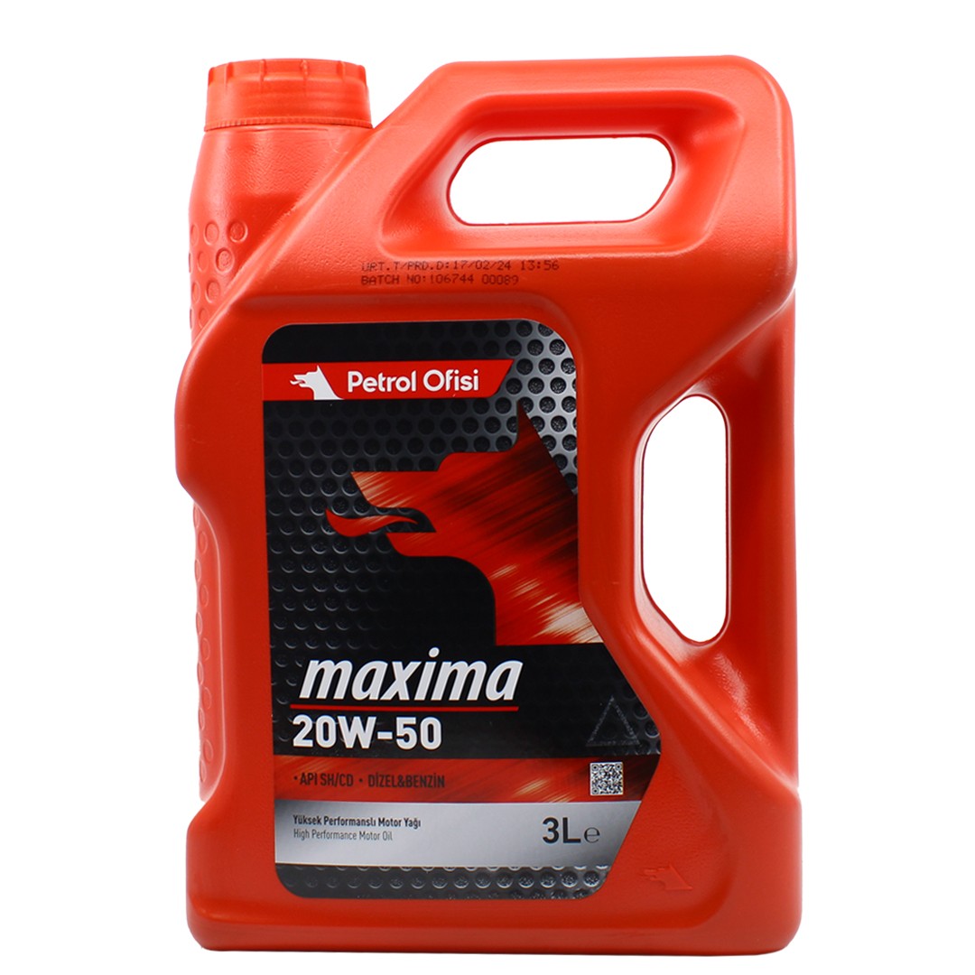 Petrol Ofisi Maxima 20W50 3 Lt Mineral Motor Yağı