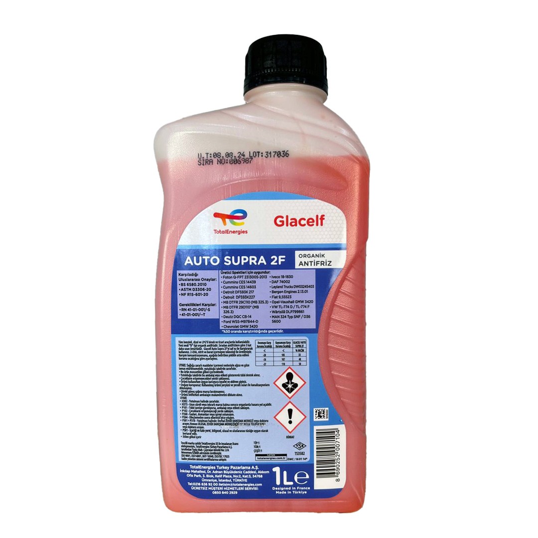 Total Glacelf Auto Supra 2F 1 Lt Organik Antifriz