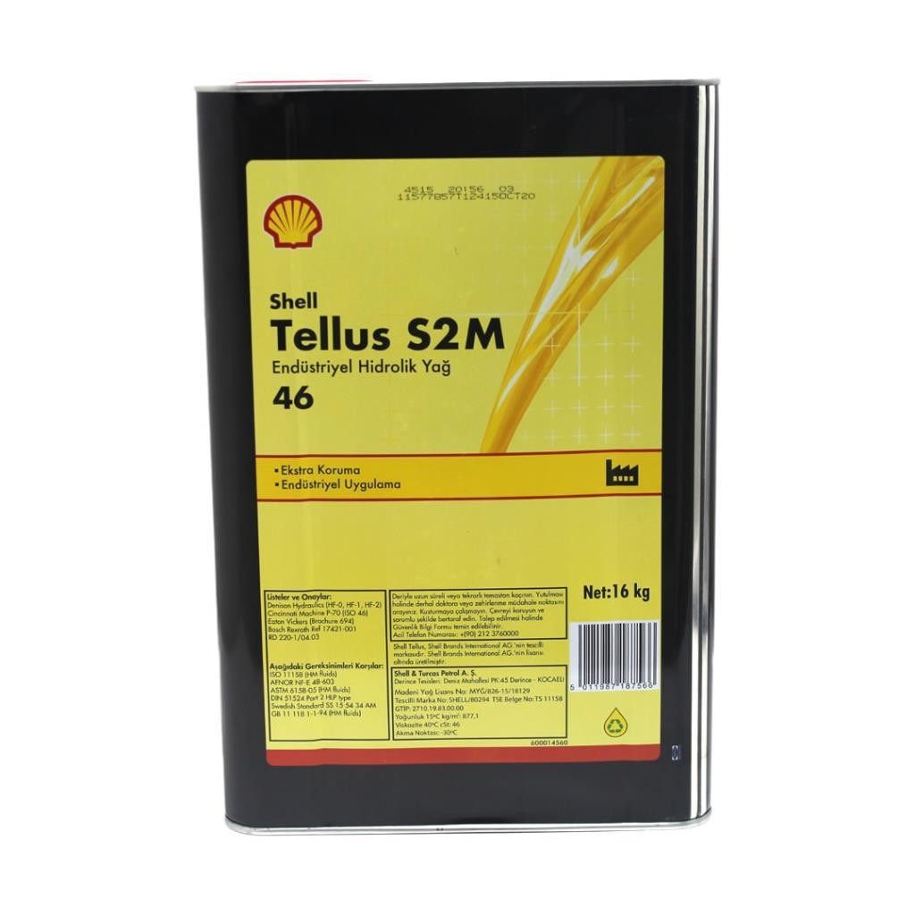Shell Tellus S2M 46 15 Kg 46 Numara Hidrolik Yağı