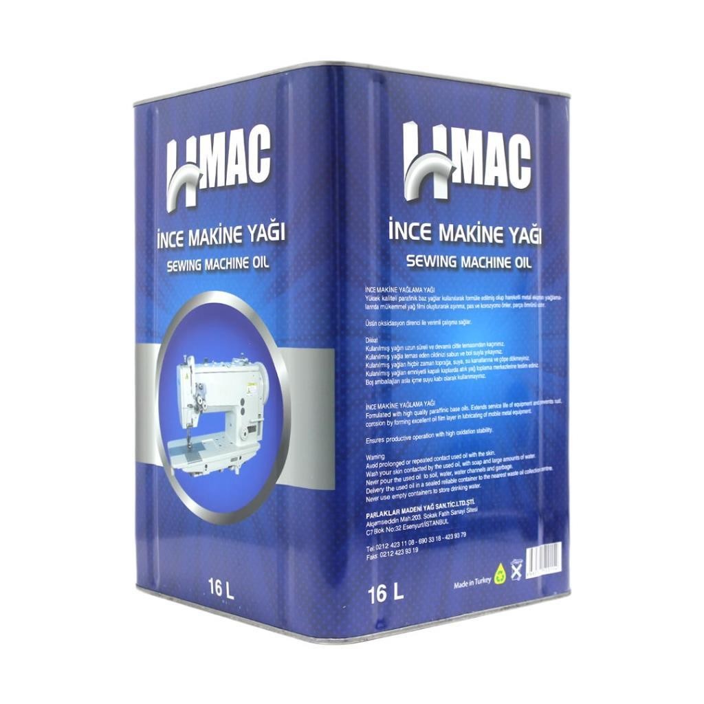 H-Mac İnce Makine Yağı Dikiş Makine Yağı 16 Litre